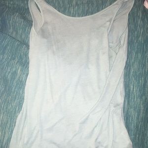 Open-backed mint green tank-top
